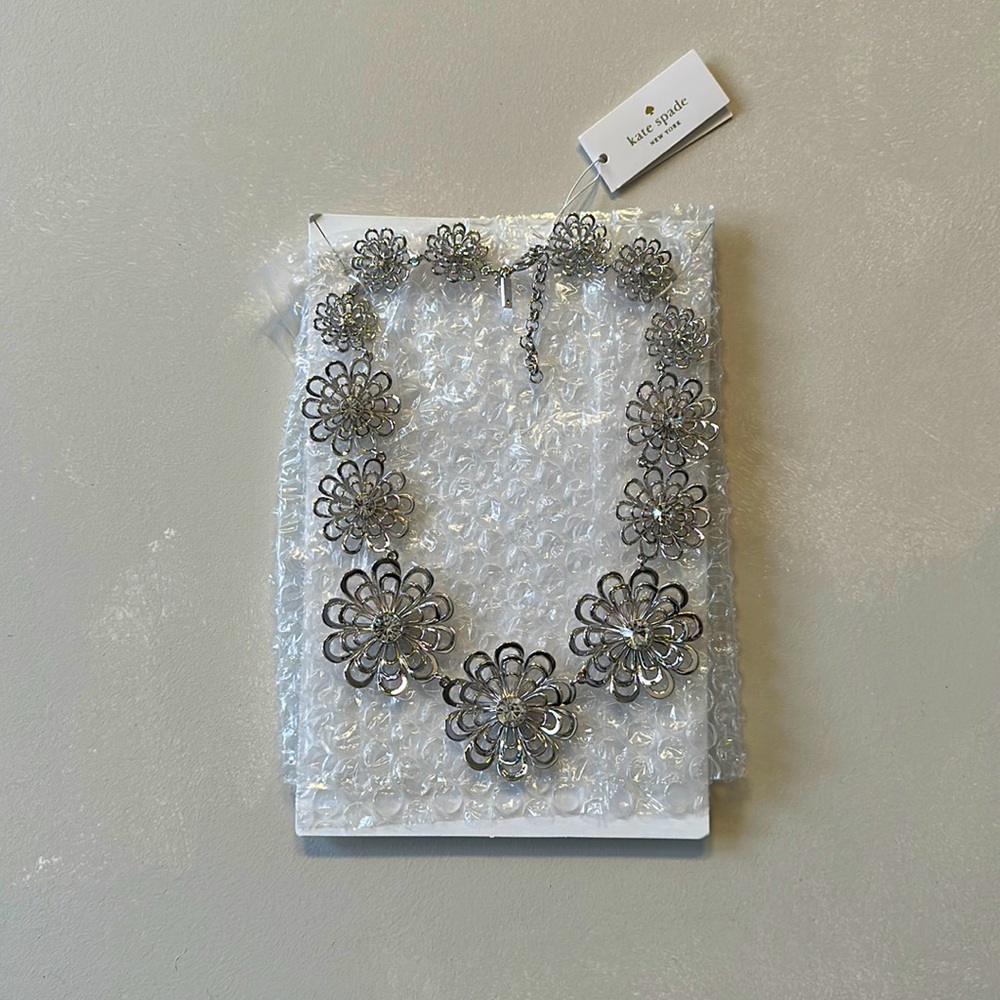Kate Spade Metal Frame Flower Necklace